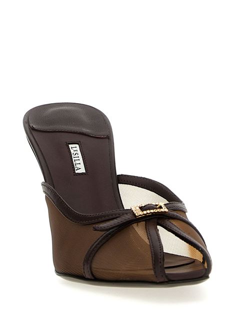 Brown 80mm Vittoria mules Le silla - women LE SILLA | 3461D080BXPP748